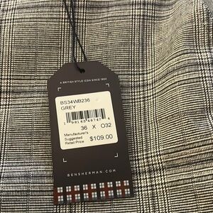 Ben Sherman plaid pants new